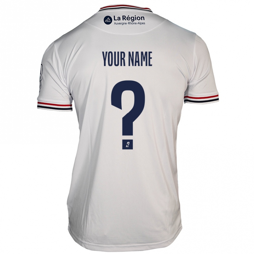 Kids Football Your Name #0 White Away Jersey 2024/25 T-Shirt Uk