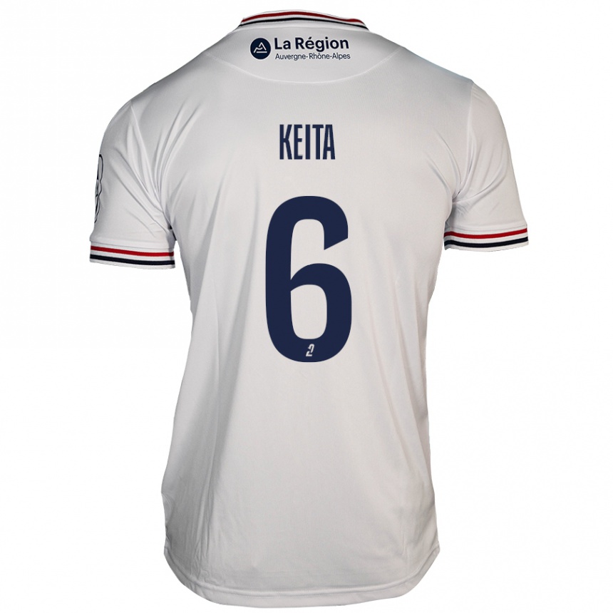 Kids Football Habib Keïta #6 White Away Jersey 2024/25 T-Shirt Uk