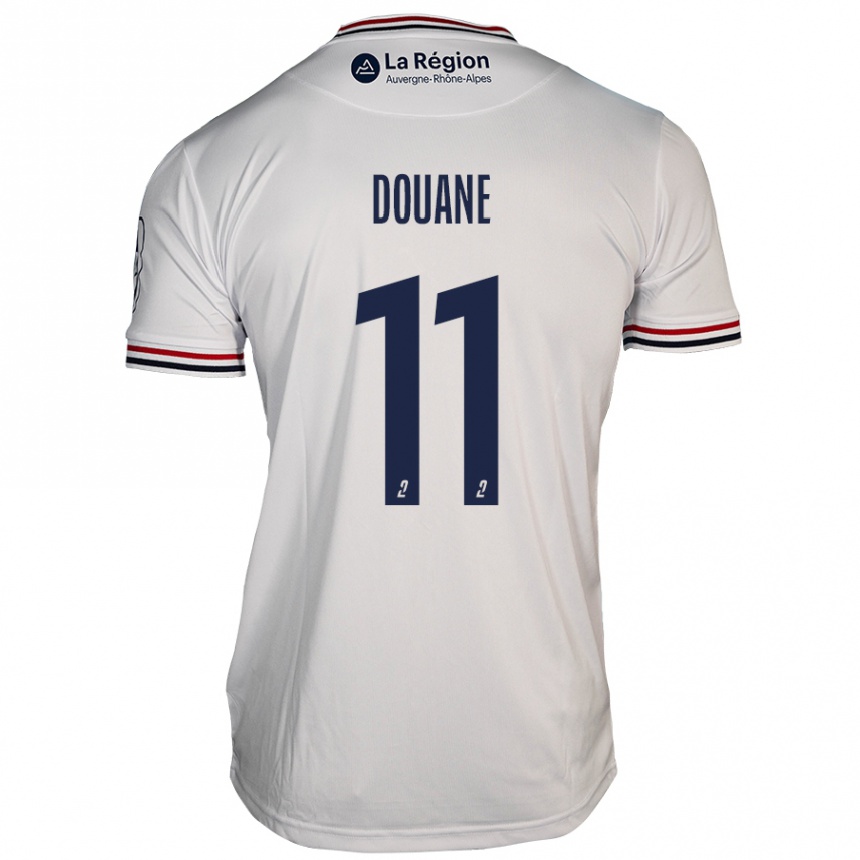 Kids Football Maïdine Douane #11 White Away Jersey 2024/25 T-Shirt Uk