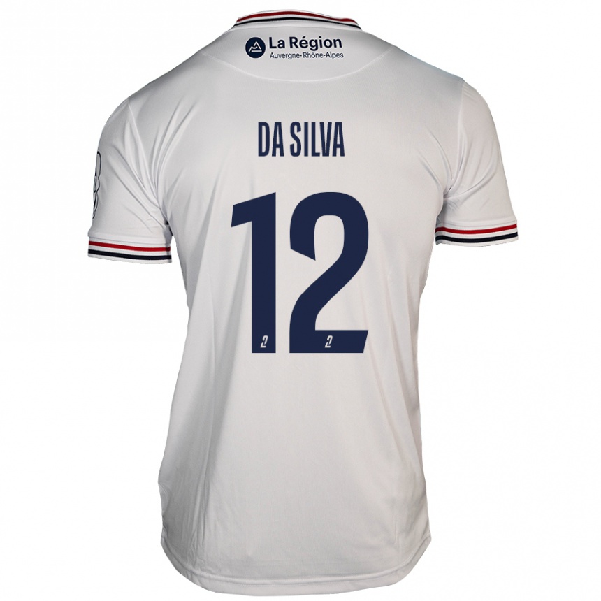 Kids Football Damien Da Silva #12 White Away Jersey 2024/25 T-Shirt Uk