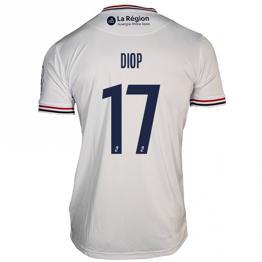 Kids Football Ousmane Diop #17 White Away Jersey 2024/25 T-Shirt Uk