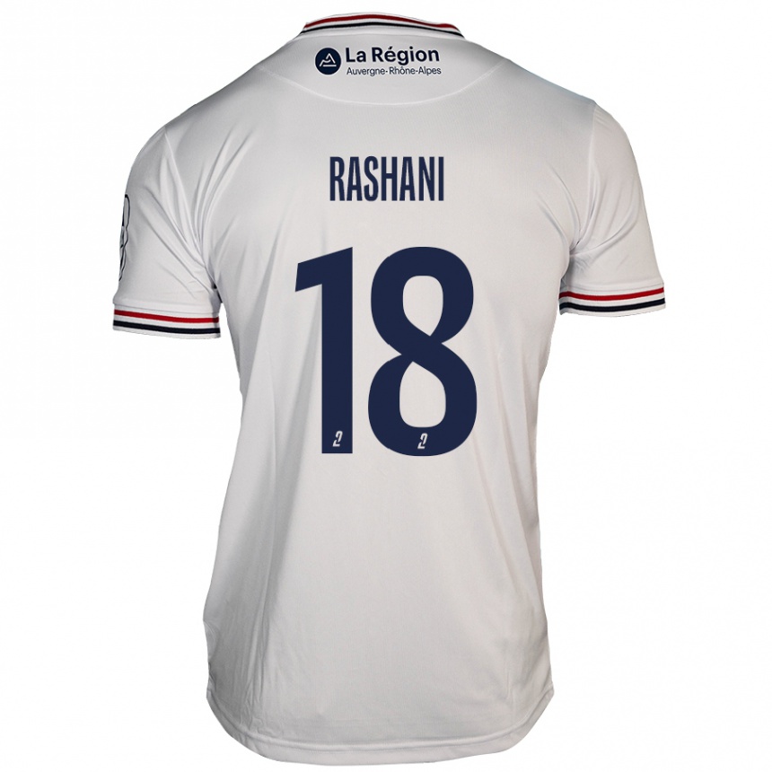 Kids Football Elbasan Rashani #18 White Away Jersey 2024/25 T-Shirt Uk