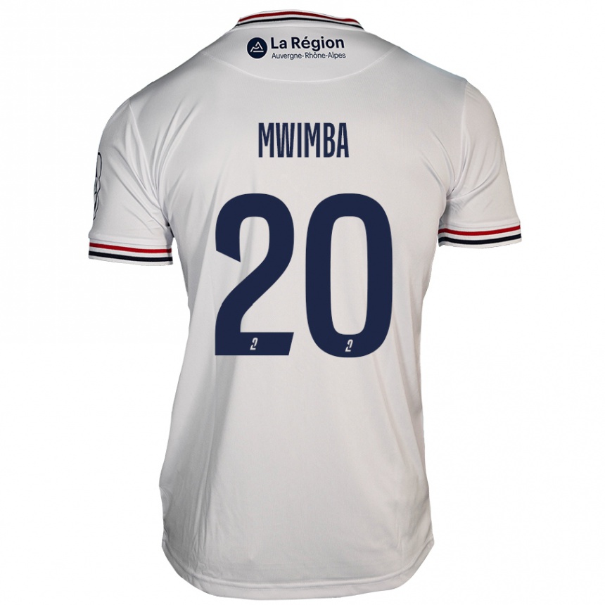 Kids Football Josué Mwimba Isala #20 White Away Jersey 2024/25 T-Shirt Uk