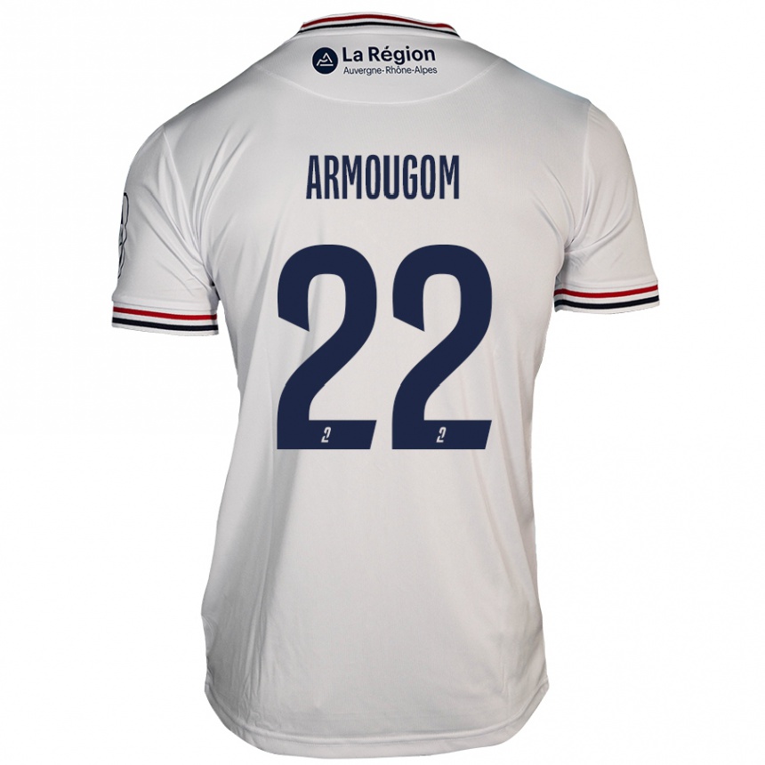 Kids Football Yoël Armougom #22 White Away Jersey 2024/25 T-Shirt Uk