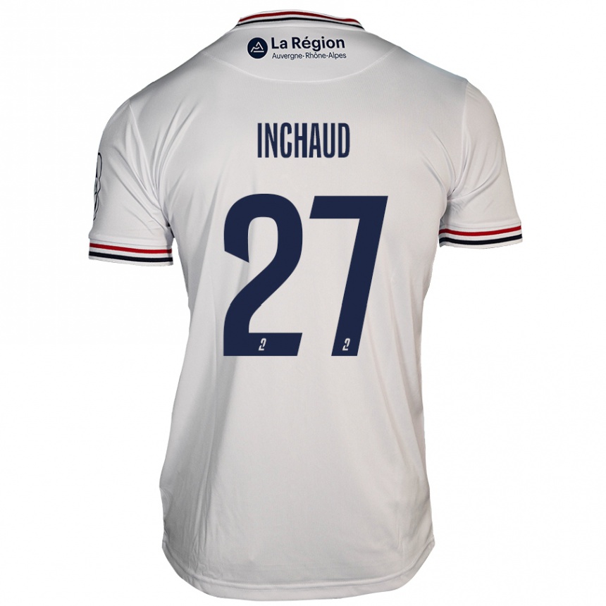 Kids Football Marks Inchaud #27 White Away Jersey 2024/25 T-Shirt Uk