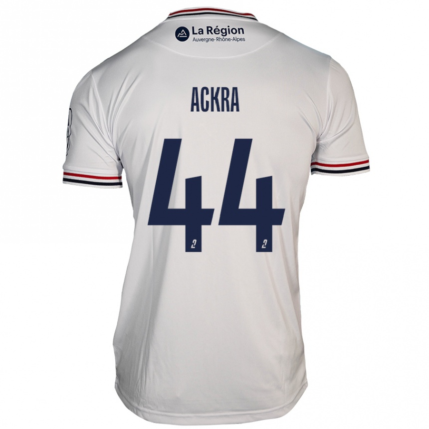 Kids Football Allan Ackra #44 White Away Jersey 2024/25 T-Shirt Uk