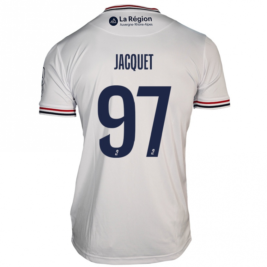 Kids Football Jérémy Jacquet #97 White Away Jersey 2024/25 T-Shirt Uk