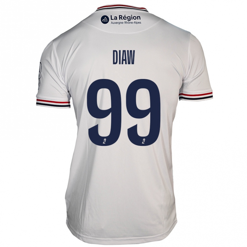 Kids Football Mory Diaw #99 White Away Jersey 2024/25 T-Shirt Uk