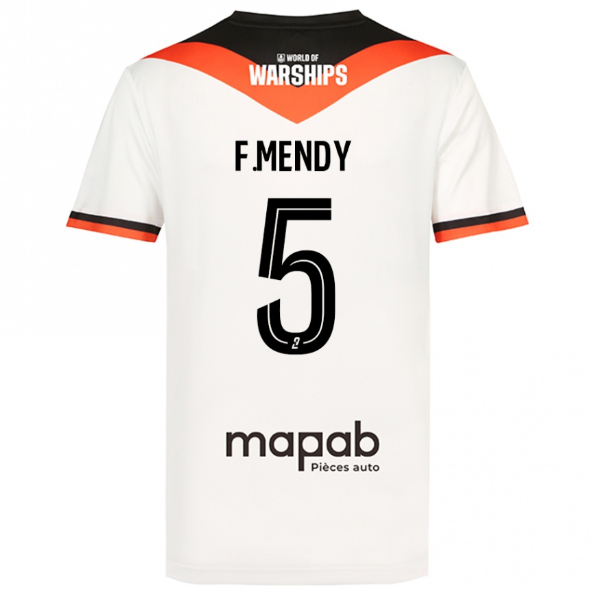 Kids Football Formose Mendy #5 White Away Jersey 2024/25 T-Shirt Uk