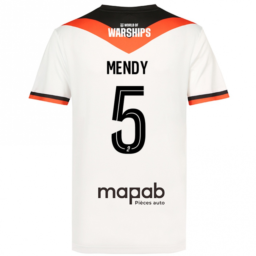 Kids Football Benjamin Mendy #5 White Away Jersey 2024/25 T-Shirt Uk