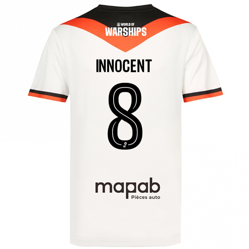 Kids Football Bonke Innocent #8 White Away Jersey 2024/25 T-Shirt Uk