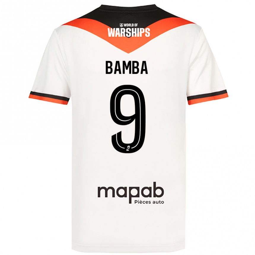 Kids Football Mohamed Bamba #9 White Away Jersey 2024/25 T-Shirt Uk