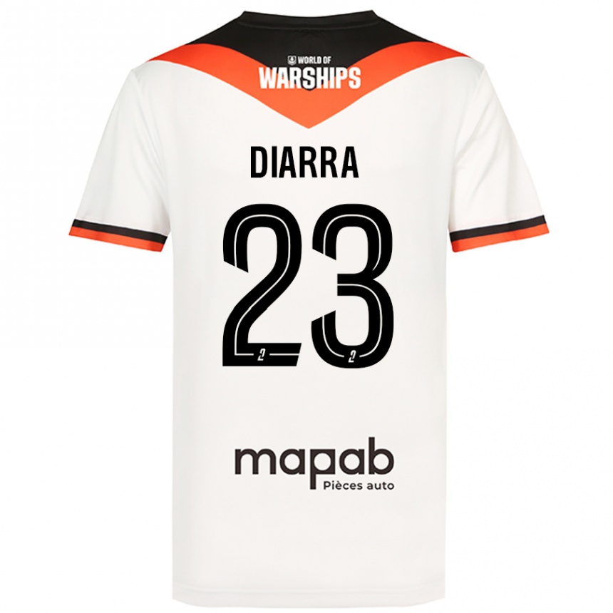 Kids Football Stéphane Diarra #23 White Away Jersey 2024/25 T-Shirt Uk