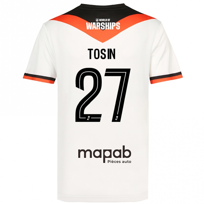 Kids Football Aiyegun Tosin #27 White Away Jersey 2024/25 T-Shirt Uk