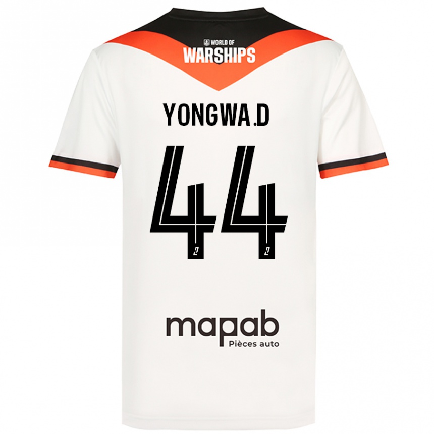 Kids Football Darlin Yongwa #44 White Away Jersey 2024/25 T-Shirt Uk