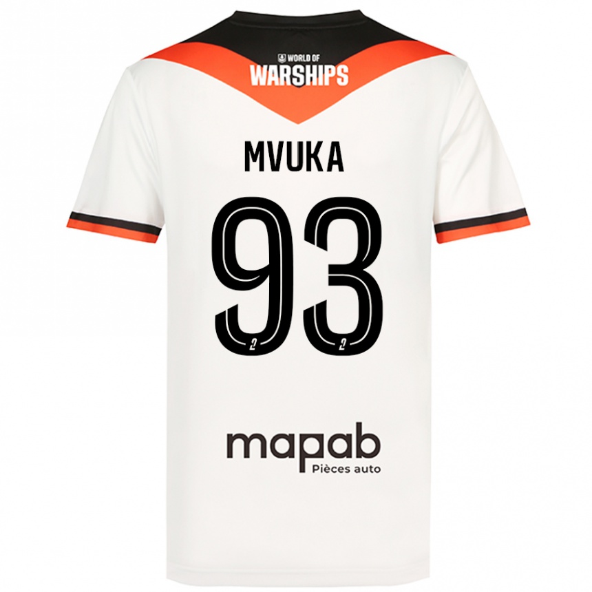 Kids Football Joel Mvuka #93 White Away Jersey 2024/25 T-Shirt Uk