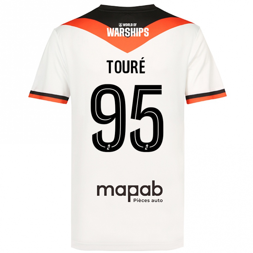 Kids Football Isaak Touré #95 White Away Jersey 2024/25 T-Shirt Uk