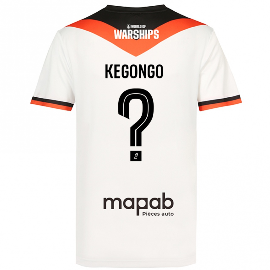 Kids Football Clarence Kegongo #0 White Away Jersey 2024/25 T-Shirt Uk