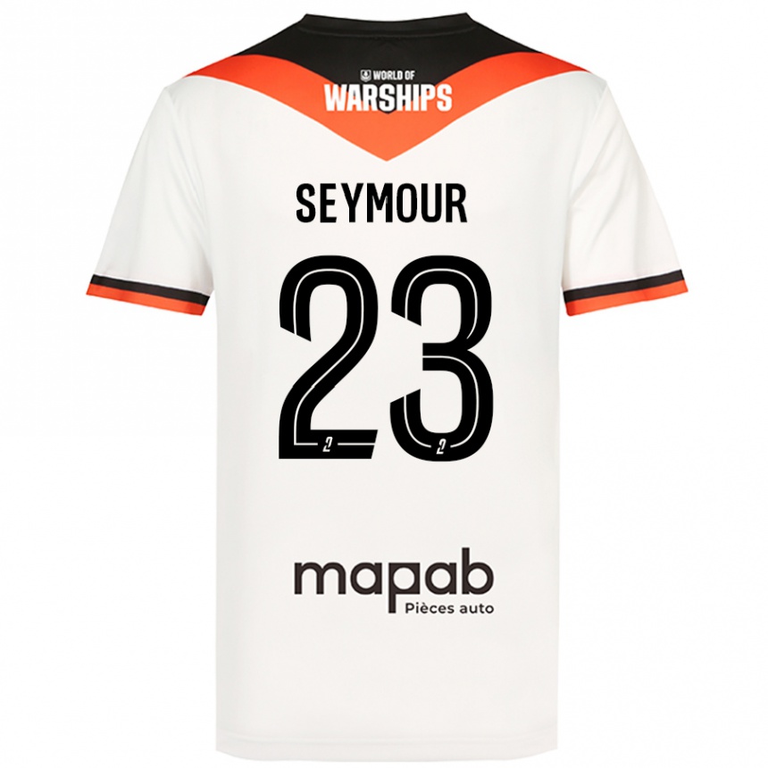 Kids Football Brice Seymour #23 White Away Jersey 2024/25 T-Shirt Uk