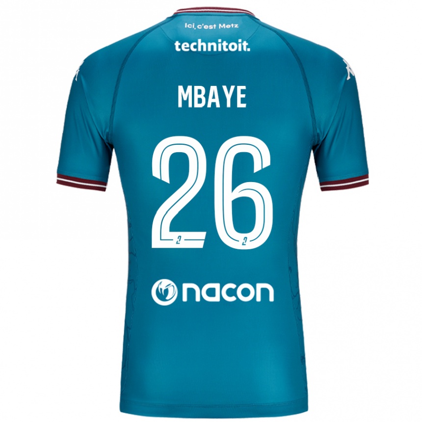 Kids Football Malick Mbaye #26 Bleu Petrole Away Jersey 2024/25 T-Shirt Uk