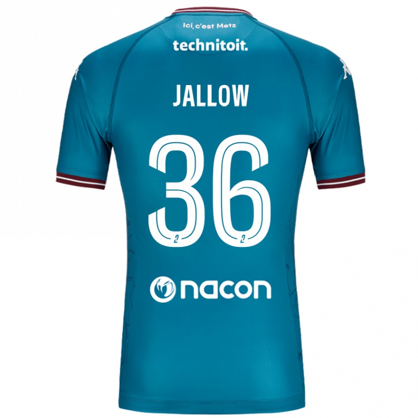 Kids Football Ablie Jallow #36 Bleu Petrole Away Jersey 2024/25 T-Shirt Uk