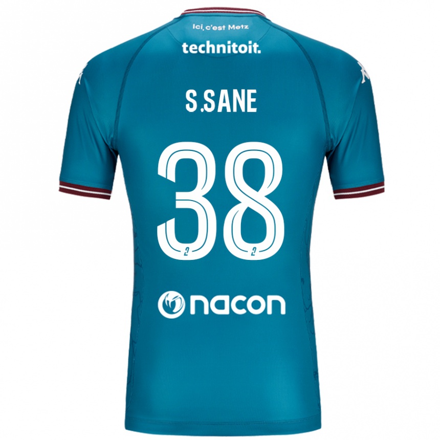 Kids Football Sadibou Sané #38 Bleu Petrole Away Jersey 2024/25 T-Shirt Uk