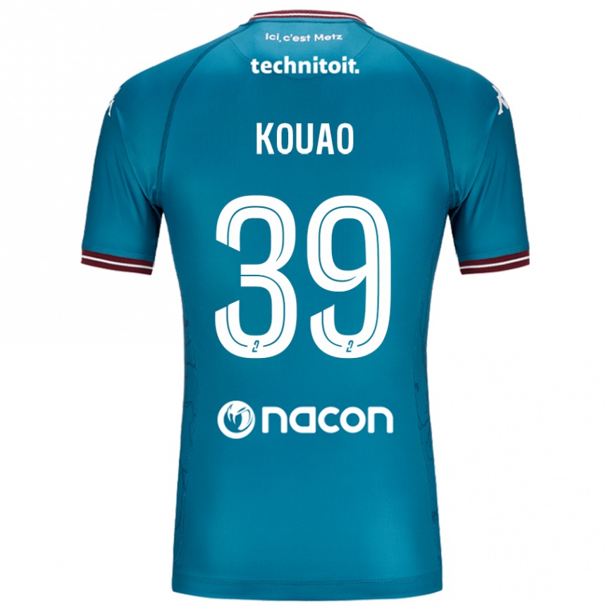 Kids Football Koffi Kouao #39 Bleu Petrole Away Jersey 2024/25 T-Shirt Uk