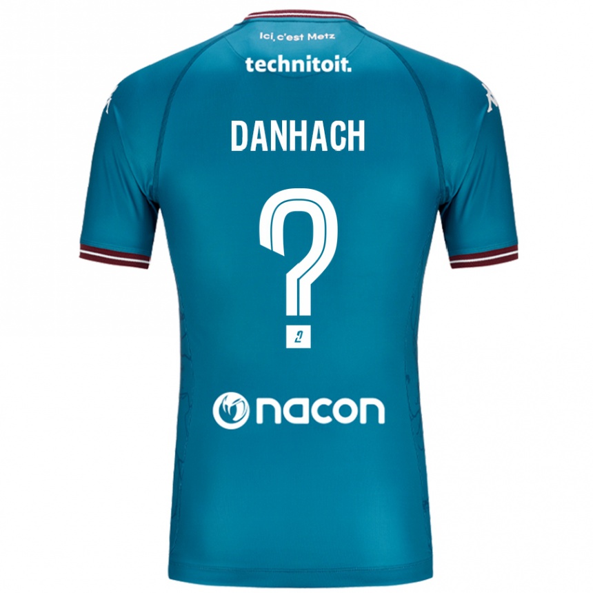 Kids Football Djebril Danhach #0 Bleu Petrole Away Jersey 2024/25 T-Shirt Uk