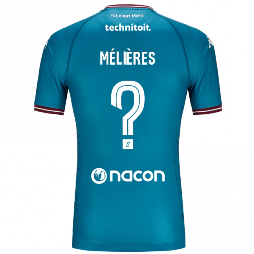 Kids Football Cléo Mélières #0 Bleu Petrole Away Jersey 2024/25 T-Shirt Uk