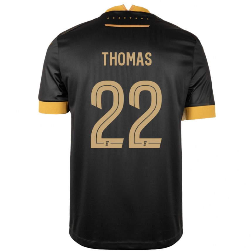 Kids Football Sorba Thomas #22 Black Brown Away Jersey 2024/25 T-Shirt Uk