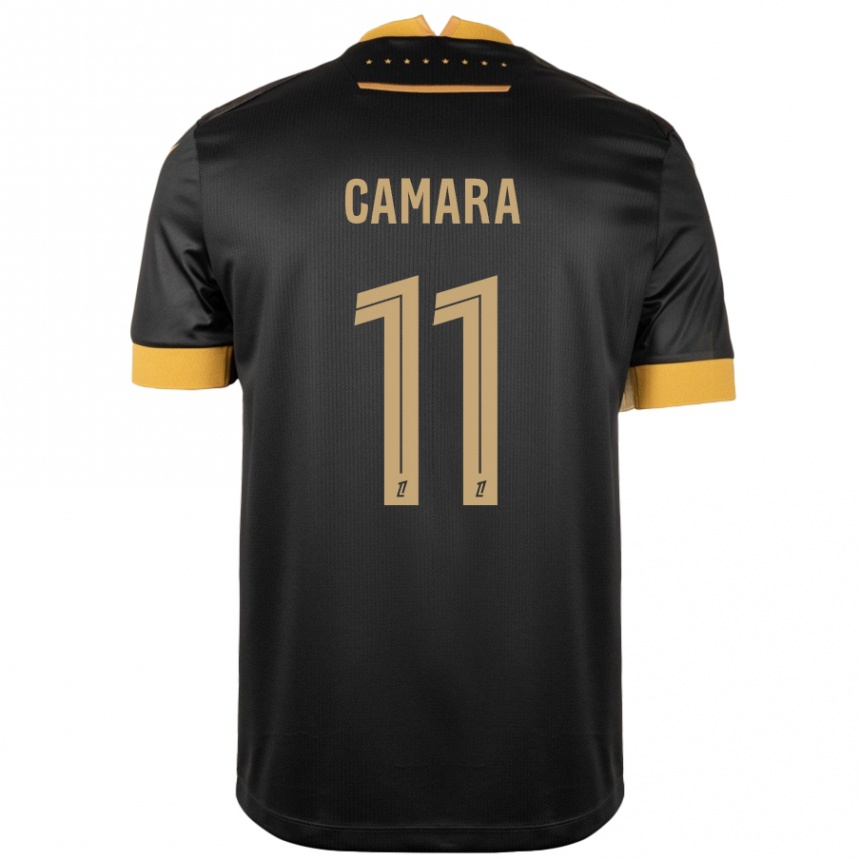 Kids Football Aboubacar Camara #11 Black Brown Away Jersey 2024/25 T-Shirt Uk