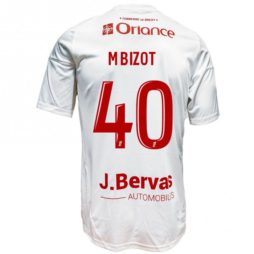 Kids Football Marco Bizot #40 White Red Away Jersey 2024/25 T-Shirt Uk