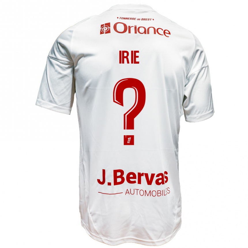 Kids Football Paris Irie #0 White Red Away Jersey 2024/25 T-Shirt Uk