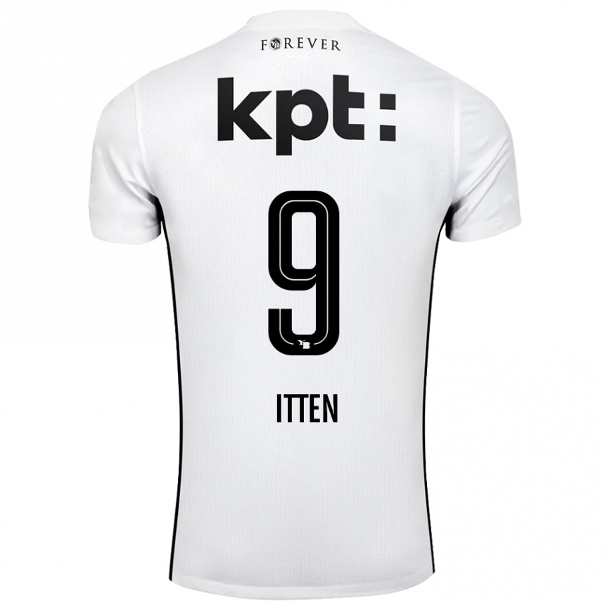 Kids Football Cedric Itten #9 White Black Away Jersey 2024/25 T-Shirt Uk