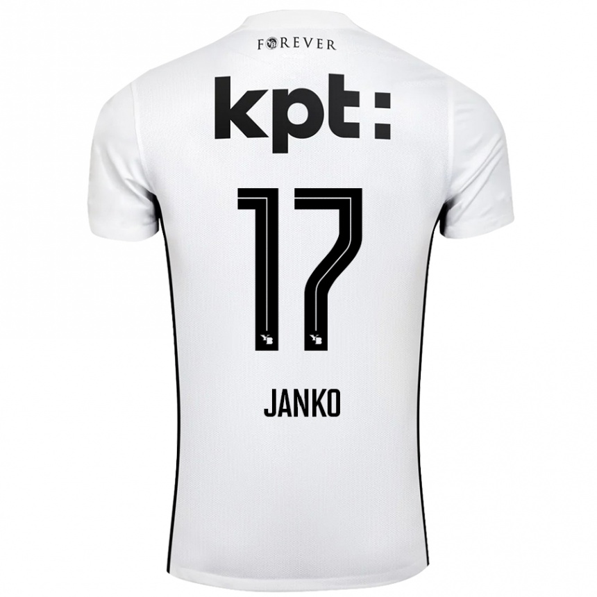 Kids Football Saidy Janko #17 White Black Away Jersey 2024/25 T-Shirt Uk