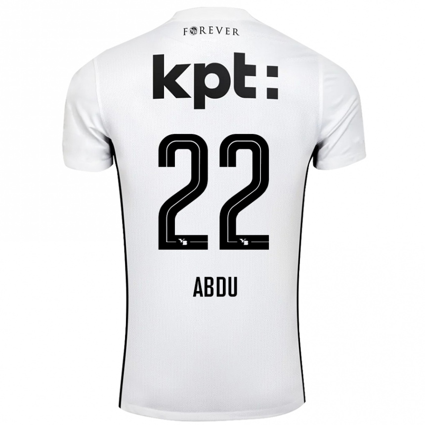 Kids Football Abdu Conté #22 White Black Away Jersey 2024/25 T-Shirt Uk