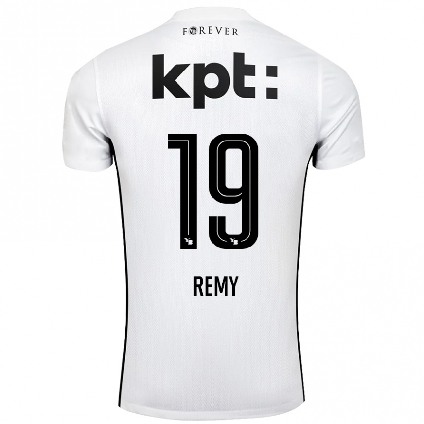 Kids Football Audrey Remy #19 White Black Away Jersey 2024/25 T-Shirt Uk