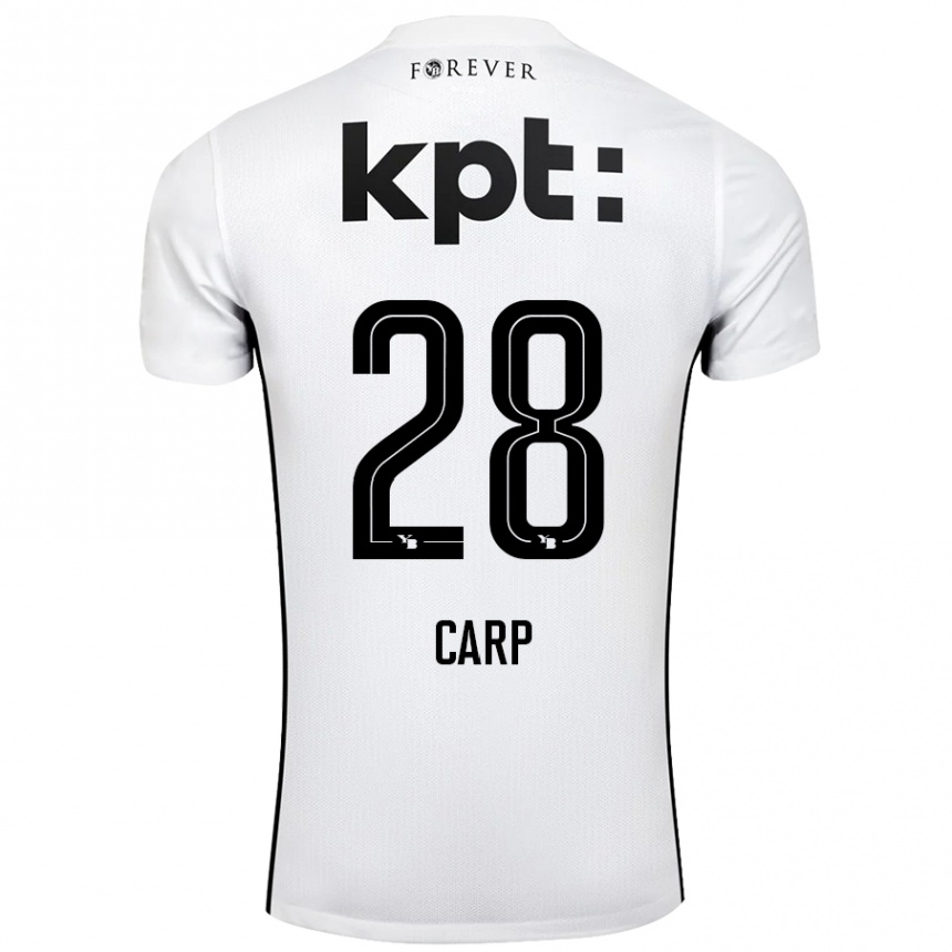 Kids Football Cristina Carp #28 White Black Away Jersey 2024/25 T-Shirt Uk