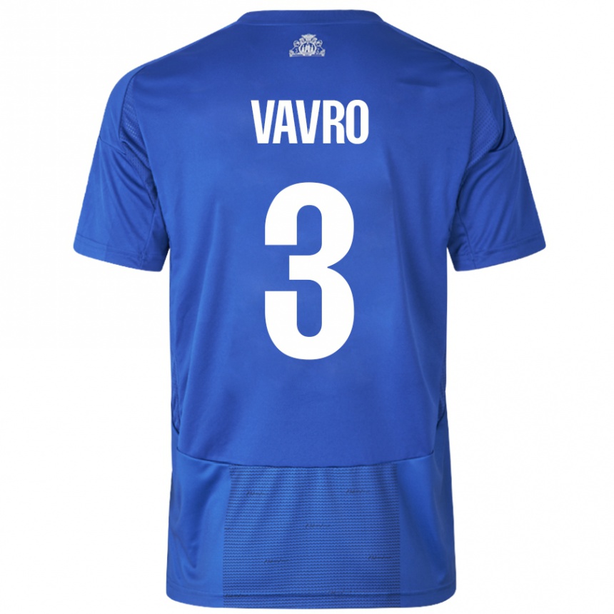 Kids Football Denis Vavro #3 White Blue Away Jersey 2024/25 T-Shirt Uk