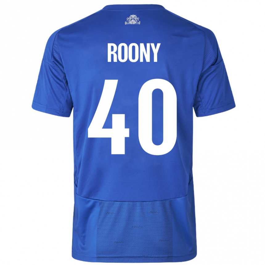 Kids Football Roony Bardghji #40 White Blue Away Jersey 2024/25 T-Shirt Uk