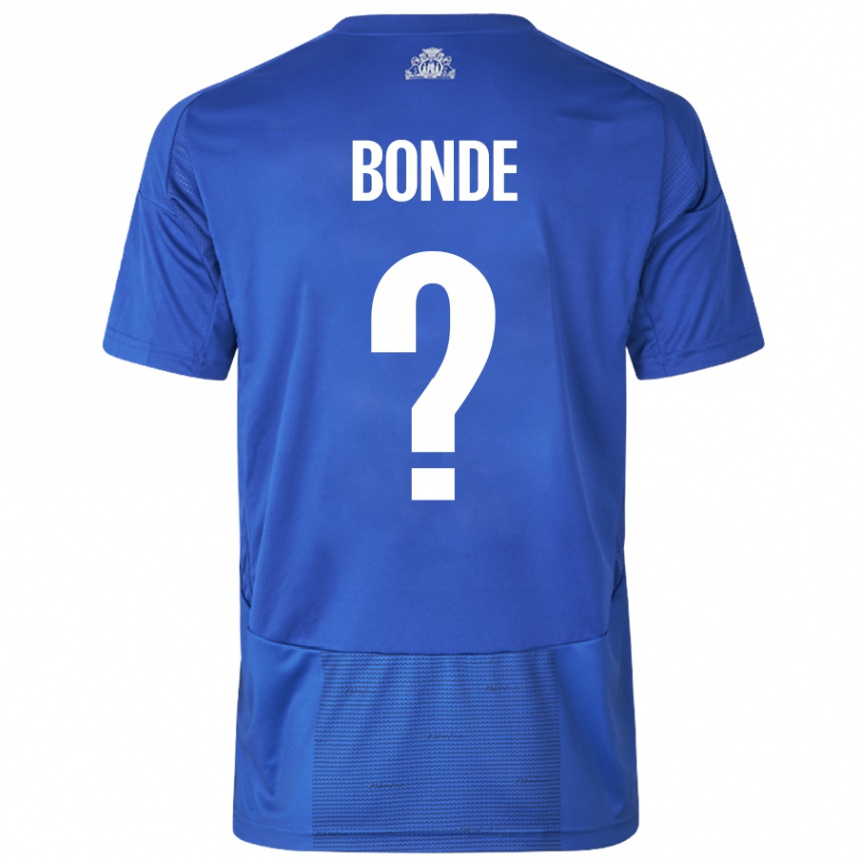 Kids Football Rode Bonde #0 White Blue Away Jersey 2024/25 T-Shirt Uk