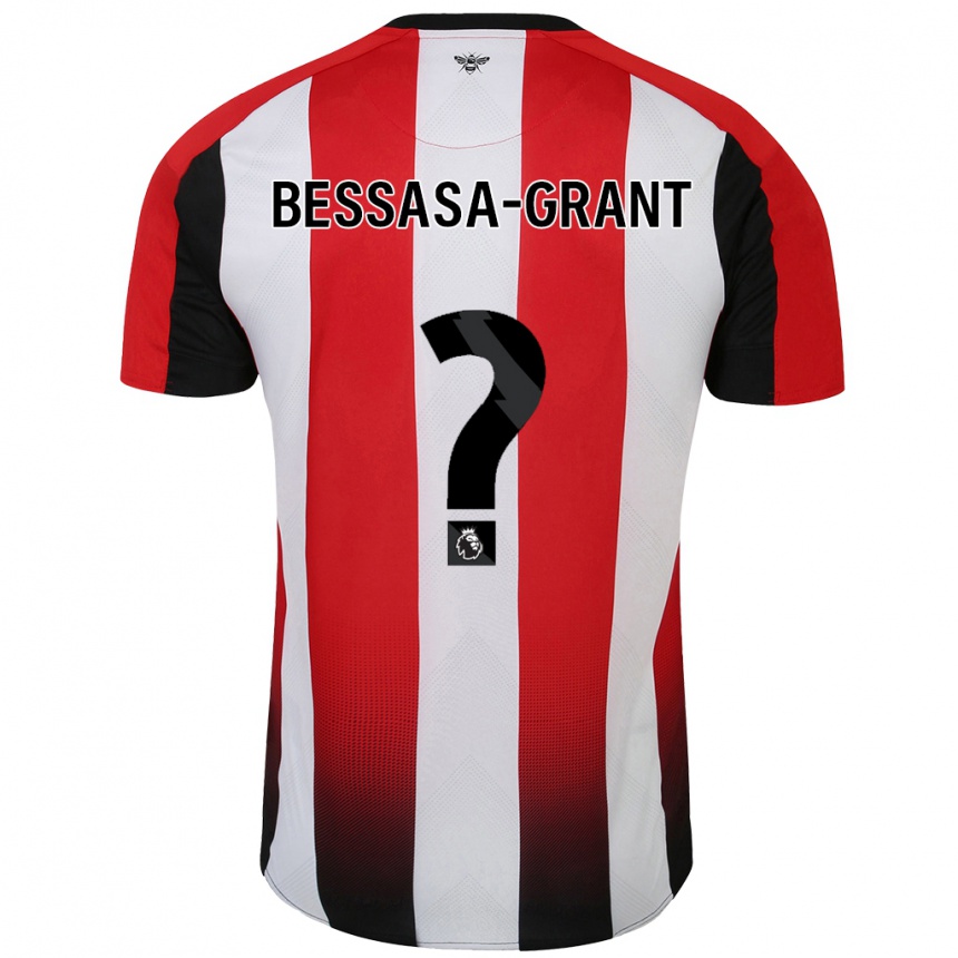 Men Football Mekhai Bessasa-Grant #0 Red White Home Jersey 2024/25 T-Shirt Uk