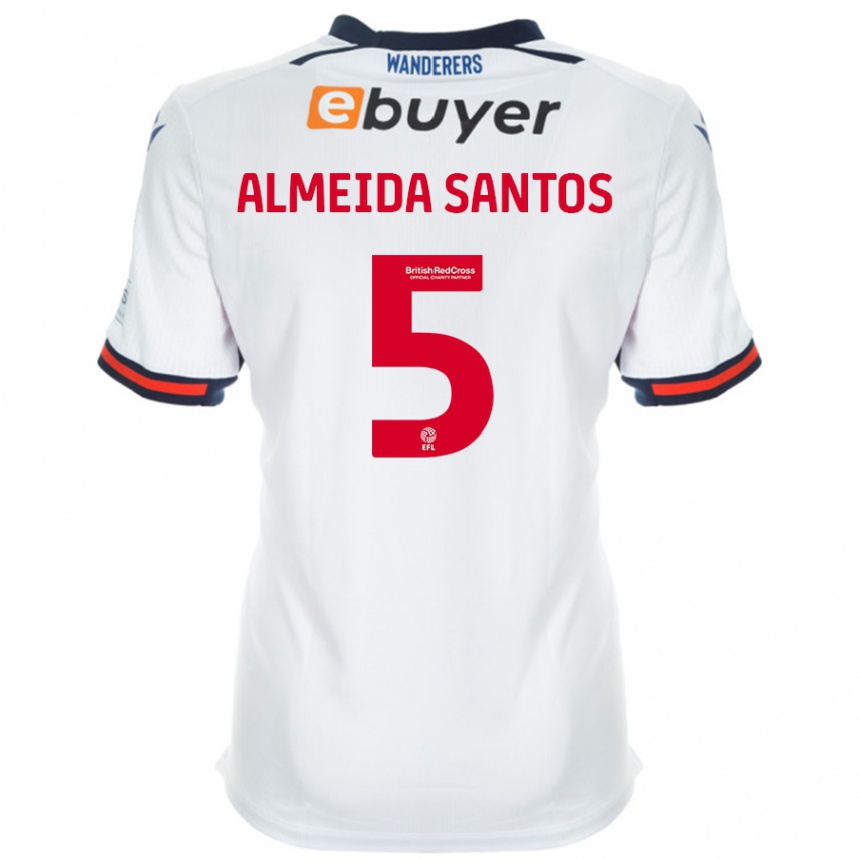 Men Football Ricardo Santos #5 White Home Jersey 2024/25 T-Shirt Uk