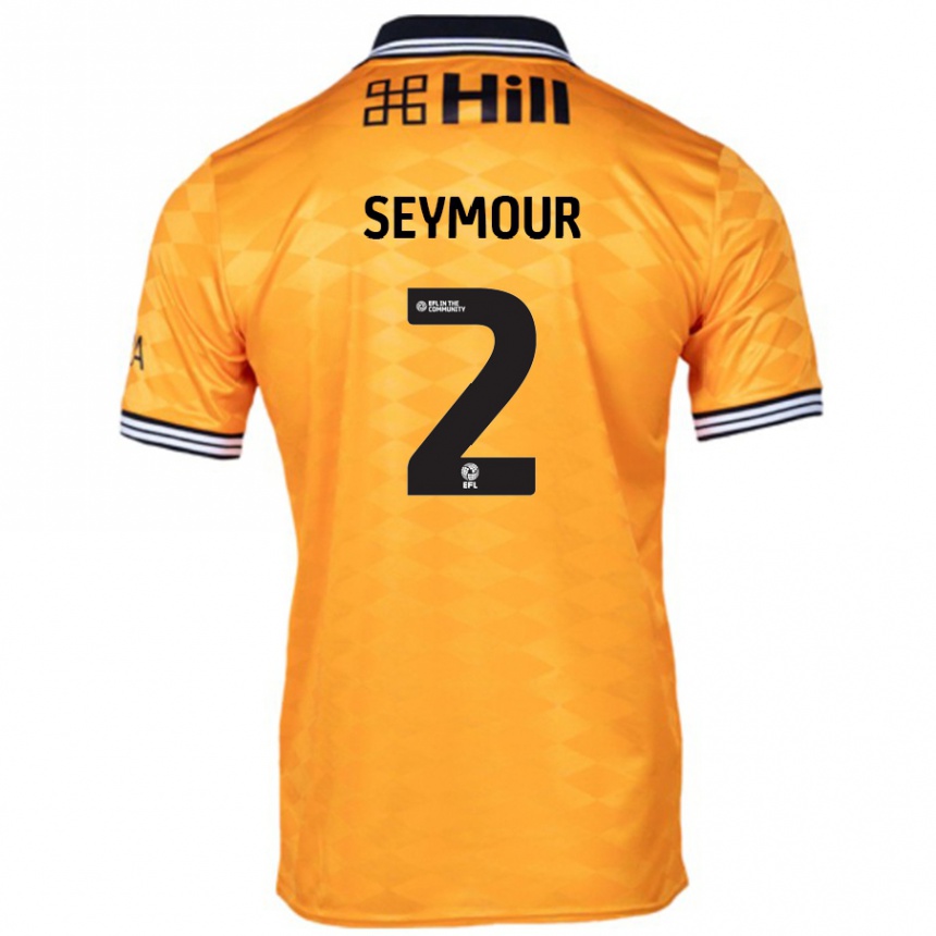 Men Football Mayzee Seymour #2 Orange Home Jersey 2024/25 T-Shirt Uk