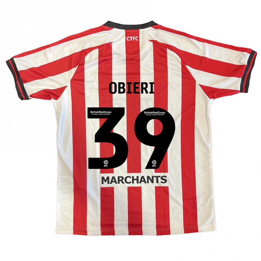 Men Football Sopuruchukwu Obieri #39 Red White Home Jersey 2024/25 T-Shirt Uk