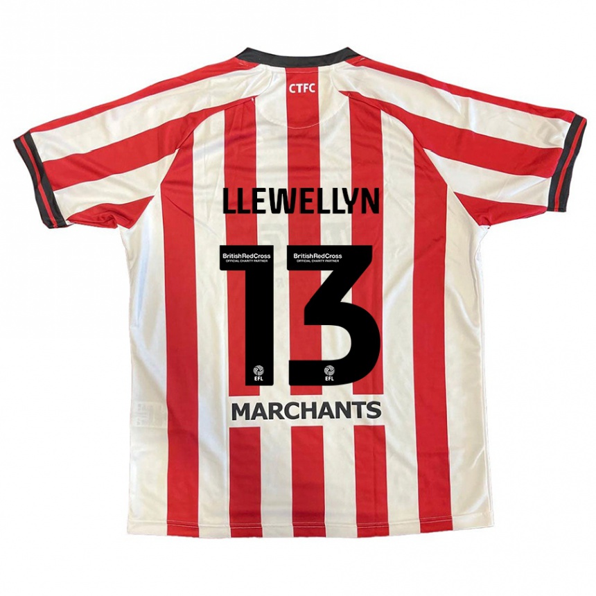 Men Football Ffion Llewellyn #13 Red White Home Jersey 2024/25 T-Shirt Uk