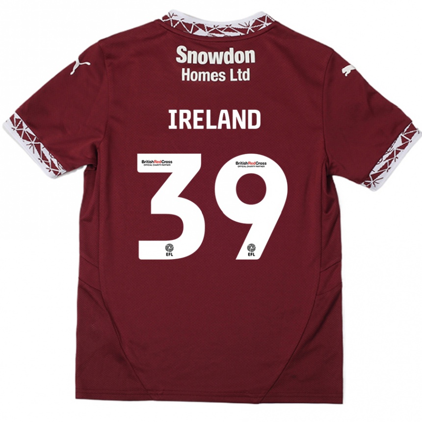 Men Football Matthew Ireland #39 Burgundy Home Jersey 2024/25 T-Shirt Uk