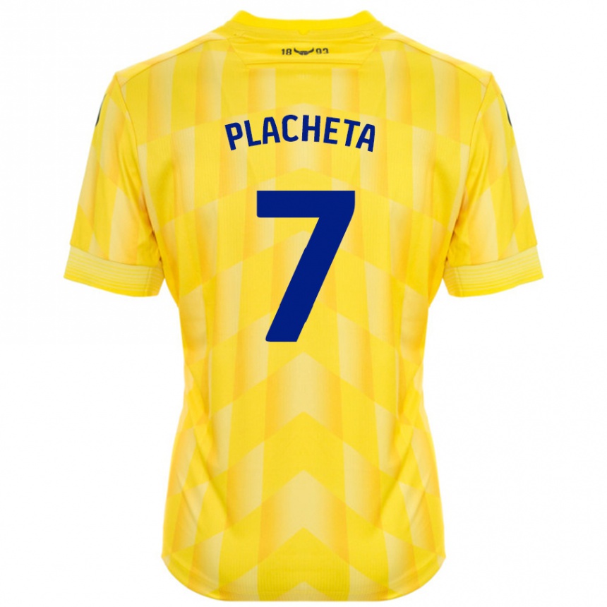 Men Football Przemyslaw Placheta #7 Yellow Home Jersey 2024/25 T-Shirt Uk