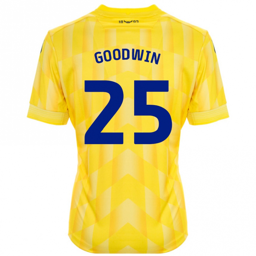 Men Football Will Goodwin #25 Yellow Home Jersey 2024/25 T-Shirt Uk