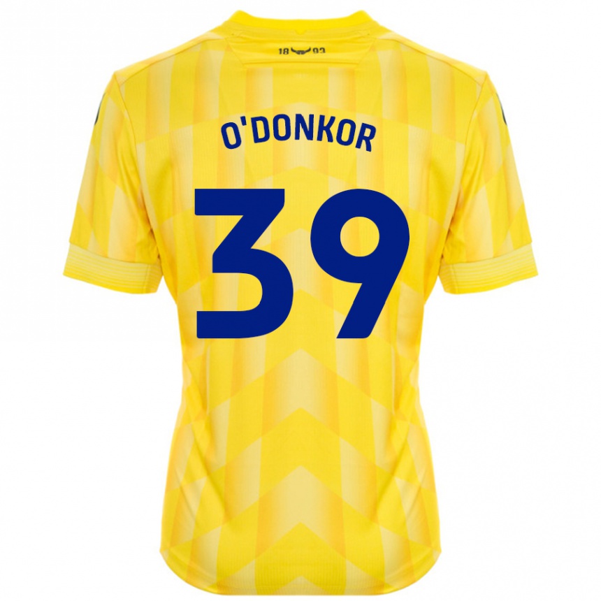 Men Football Gatlin O'donkor #39 Yellow Home Jersey 2024/25 T-Shirt Uk